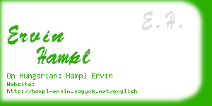 ervin hampl business card